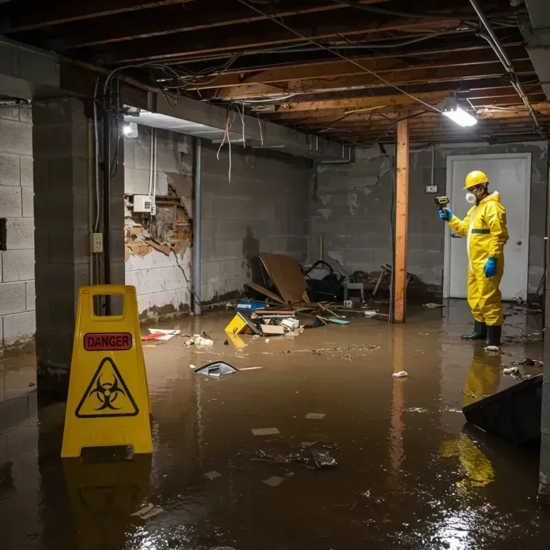 Flooded Basement Electrical Hazard in Leeds, AL Property